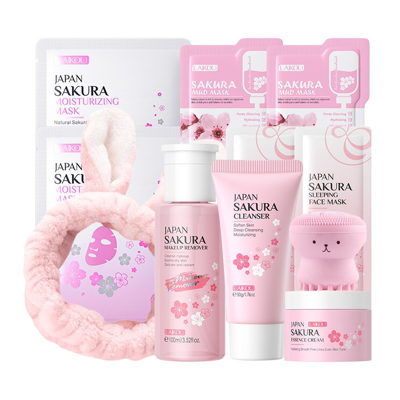 Korean Skincare Routine - Korean Sakura Skincare Set Hydration Moisturize