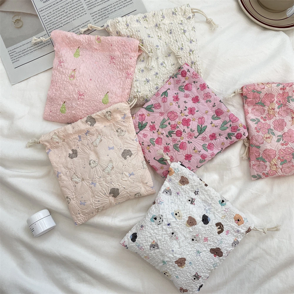 Cartoon Drawstring Cosmetic Ba - Korean Skincare Routine ulasan dan harga