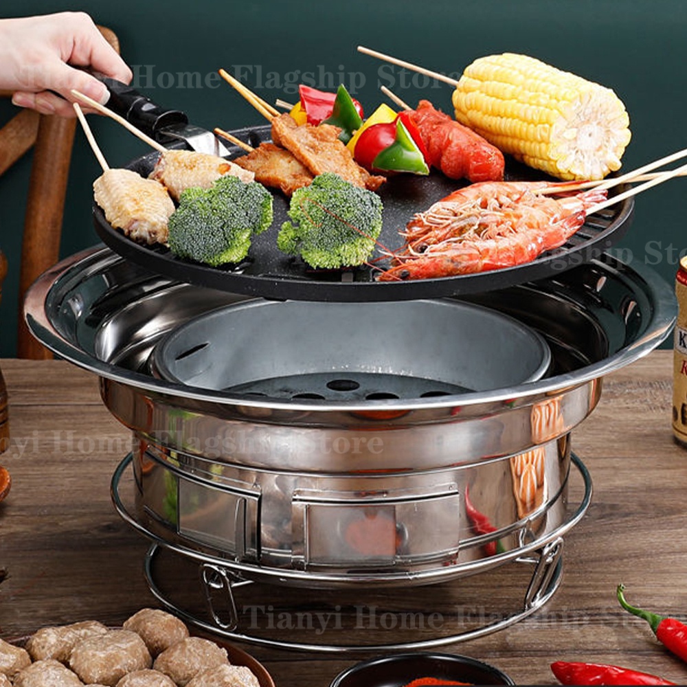 Stainless Steel Charcoal Grill - Korean Bbq Grill ulasan dan harga