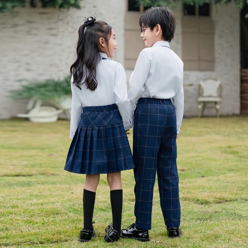 Kids British Plaid Vest Shirt  - Korean Lifestyle ulasan dan harga